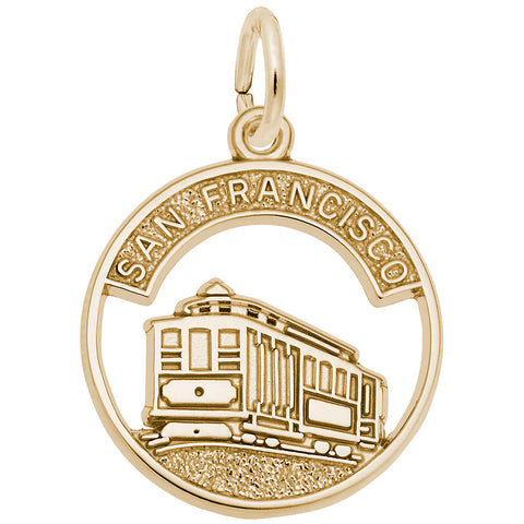 Cablecar,San Fran Charm in Yellow Gold Plated