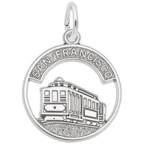 Cablecar,San Fran Charm In Sterling Silver