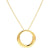 14K Yellow Gold Circle Pendant On Chain