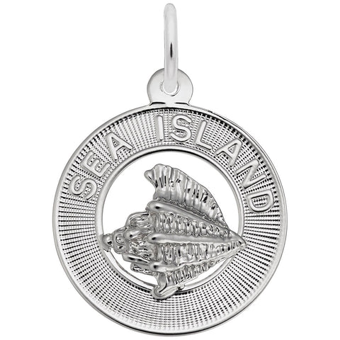 Sea Island Charm In Sterling Silver