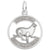 Pier 39 Sea Lion Charm In 14K White Gold