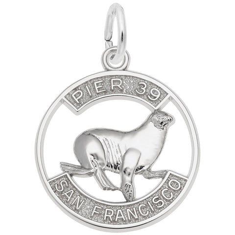 Pier 39 Sea Lion Charm In Sterling Silver