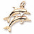 Two Dolphins charm in Yellow Gold Plated hide-image