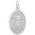 Myrtle Beach Golf Bag Charm In Sterling Silver