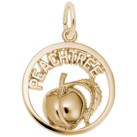 Peachtree Peach Charm in Yellow Gold Plated