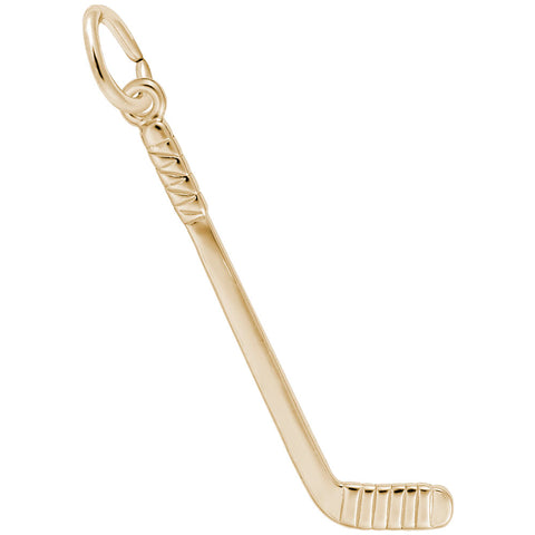 Hockeystick Charm In Yellow Gold