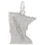 Minnesota Charm In 14K White Gold