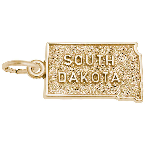 South Dakota Charm in Yellow Gold Plated