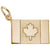 Canadian Flag Charm in Yellow Gold Plated