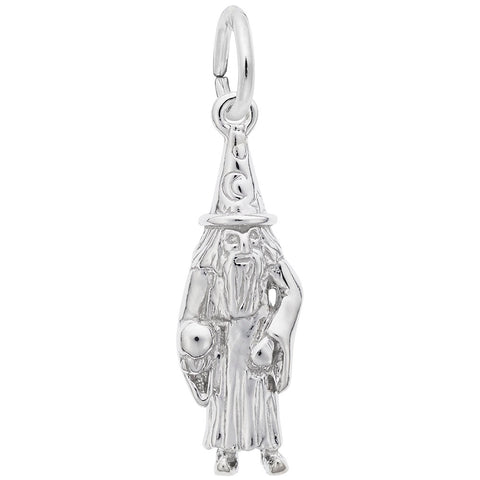 Wizard Charm In 14K White Gold