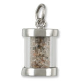 Nova Scotia Sand Capsule charm in Sterling Silver