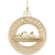 Nova Scotia Cruise Ship Charm in Yellow Gold Plated