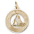 Nova Scotia Sailboat charm in Yellow Gold Plated hide-image