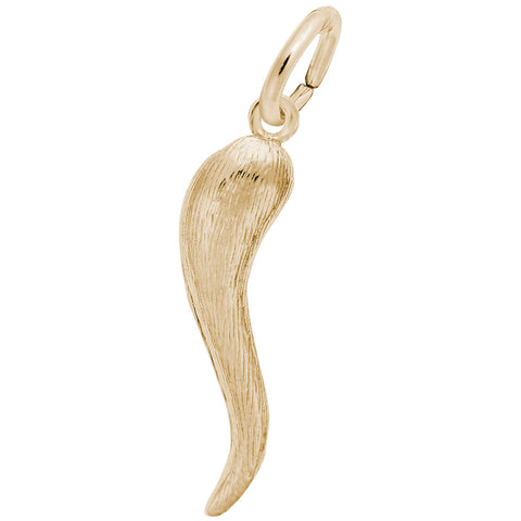 Italian Horn Charm In Yellow Gold