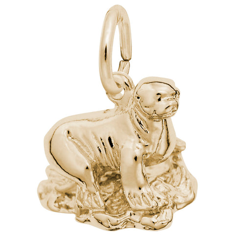 Pier 39 Sea Lion Charm in Yellow Gold Plated