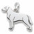 Labrador Retriever charm in 14K White Gold hide-image