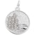 Mountain Scene Charm In 14K White Gold