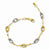 14K with Rhodium Facny Link Bracelet