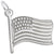 Usa Flag Charm In Sterling Silver