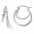 14k White Gold Polished Hinged Hoop Earrings