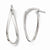 14k White Gold Polished Oval Hoop Earrings