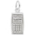 Calculator Charm In 14K White Gold