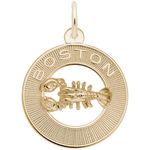 Boston Lobster Charm in Yellow Gold Plated