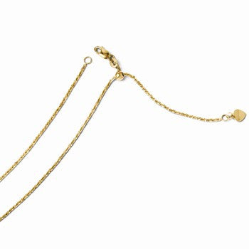 14K Yellow Gold Adjustable Cyclone Chain