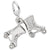 Roller Skates Charm In Sterling Silver