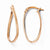 14k Yellow Gold & Rose Gold-plated Polished Oval Hoop Earrings