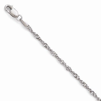 14K White Gold Singapore Chain