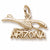 Arizona Road Runner Charm in 10k Yellow Gold hide-image