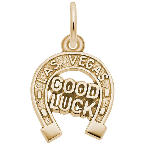 Las Vegas Horseshoe Charm in Yellow Gold Plated