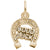 Las Vegas Horseshoe Charm in Yellow Gold Plated