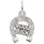 Las Vegas Horseshoe Charm In Sterling Silver