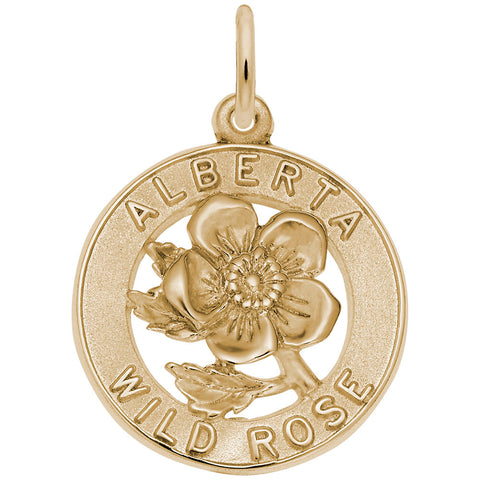 Alberta Rose Charm In Yellow Gold