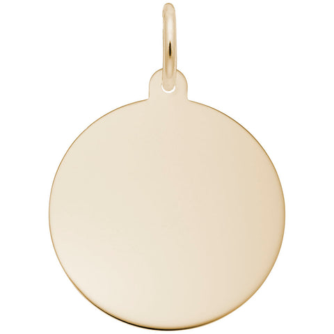 Disc Charm In Yellow Gold