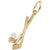 Golf Clubs Charm In Yellow Gold