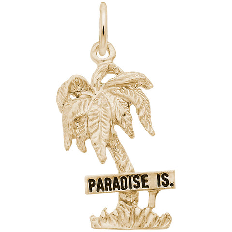 Paradise Island Charm In Yellow Gold