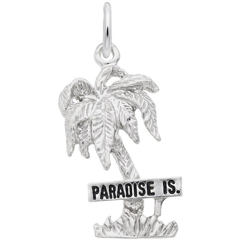 Paradise Island Charm In Sterling Silver