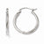 14k White Gold Polished Hoop Earrings