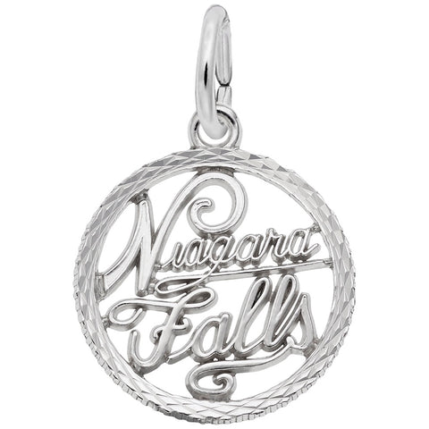 Niagara Falls Charm In Sterling Silver