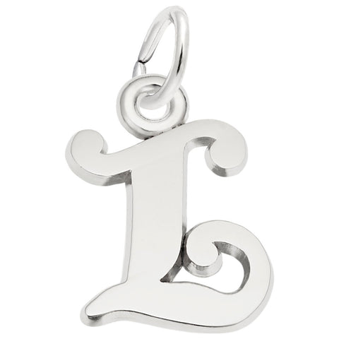 Initial L Charm In Sterling Silver