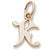 Initial K charm in Yellow Gold Plated hide-image