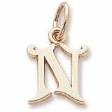 Initial N charm in Yellow Gold Plated hide-image