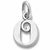 Initial O charm in 14K White Gold hide-image