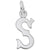 Initial S Charm In Sterling Silver