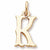 Initial K charm in 14K Yellow Gold