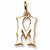 Initial M charm in Yellow Gold Plated hide-image