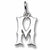 Initial M charm in Sterling Silver hide-image